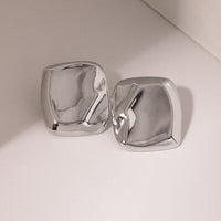 Esther Stainless Steel Square Stud Earrings