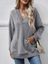 Reggie V-Neck Long Sleeved Hoodie