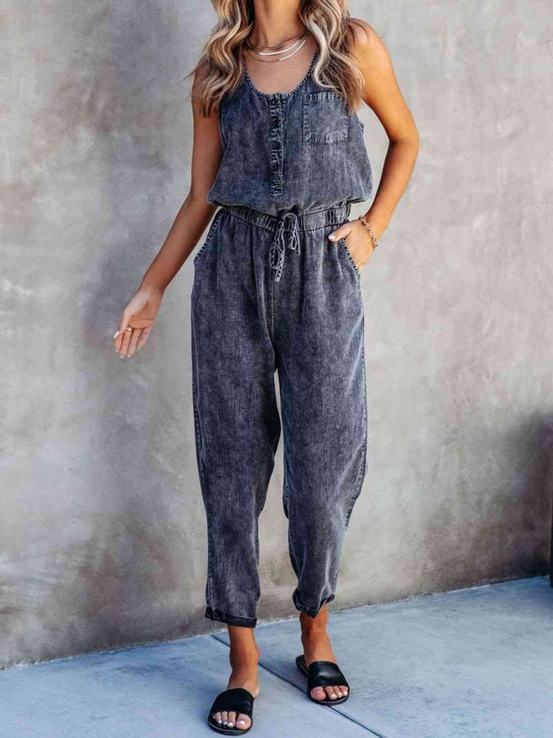 Juliana Drawstring Waist Jumpsuit