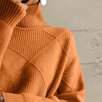 Noemi Geometric Turtleneck Sweater