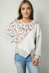 Margot Leopard Print Asymmetrical Knit Top