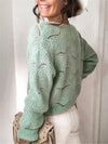 Brittany Openwork Buttoned Cardigan