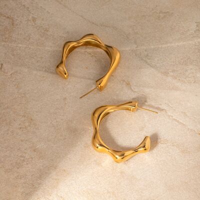 Aliyah Stainless Steel C-Hoop Earrings