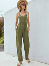 Adjustable Spaghetti Strap Jumpsuit with Pockets