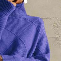 Noemi Geometric Turtleneck Sweater