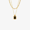 Kyle Titanium Steel Gold-Plated Pendant Necklace