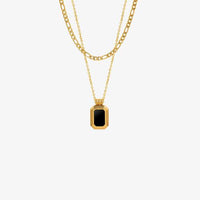 Kyle Titanium Steel Gold-Plated Pendant Necklace