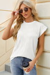 Marley Round Neck Cap Sleeve T-Shirt