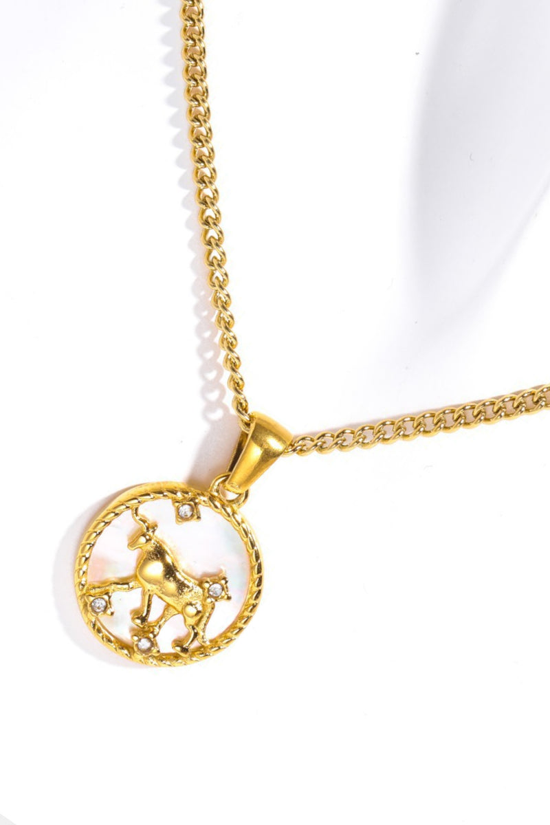 Zodiac Stainless Steel Pendant Necklace