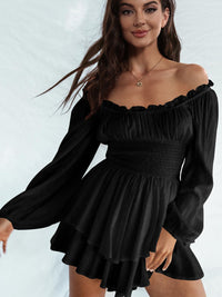 Laylani Off Shoulder Smocked Waist Romper