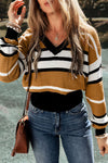 Channing Striped V-Neck Sweater