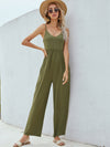 Adjustable Spaghetti Strap Jumpsuit with Pockets