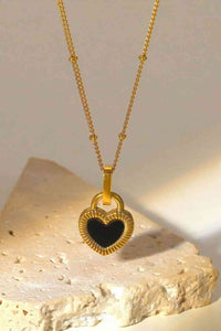 Layla Stainless Steel Heart Pendant Necklace