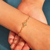 Aubrey Lotus Shape 18K Gold-Plated Bead Bracelet