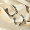 Aliyah Stainless Steel C-Hoop Earrings