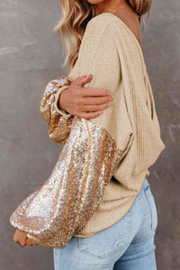 Nikki Sequined Knit Top