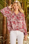 Harper Floral Print Long Sleeved Blouse