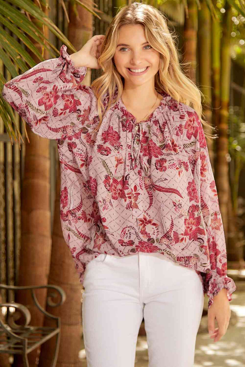 Harper Floral Print Long Sleeved Blouse