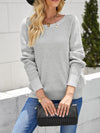 Crisscross Back Waffle-Knit Sweater