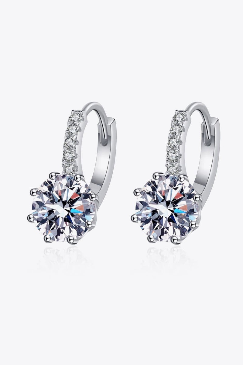 Collins 4 Carat Moissanite 925 Sterling Silver Earrings