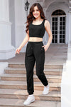 Larisa Cropped Tank and Drawstring Jogger Set