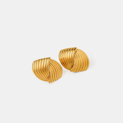 Elena Texture Stainless Steel Stud Earrings