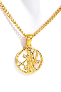 Zodiac Stainless Steel Pendant Necklace