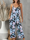 Magnolia Printed Spaghetti Strap Jumpsuit with Pockets