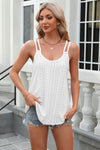 Stevie Eyelet Scoop Neck Spaghetti Strap Cami