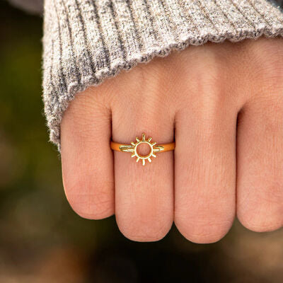 Remi Sun Shape 18K Gold-Plated Ring