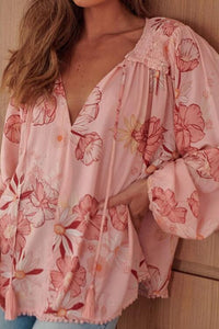 Farrah Balloon Sleeved Floral Blouse