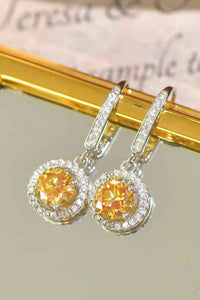 Sofia Platinum-Plated Moissanite Drop Earrings