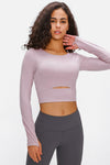 Alina Long Sleeved Cutout Crop Top