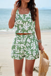 Alayna Printed Cropped Tank and Shorts Set