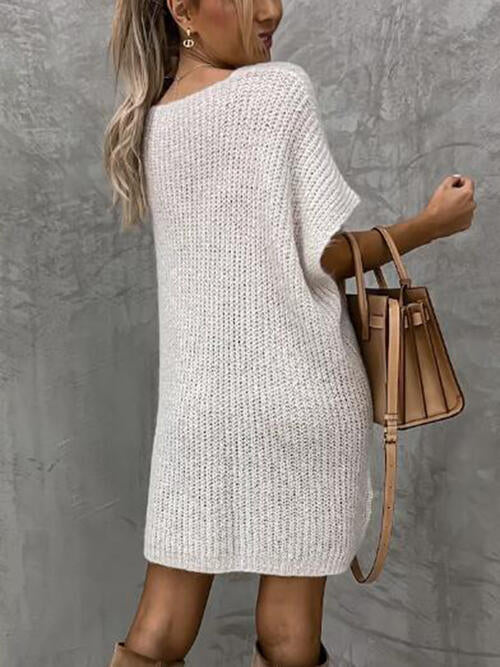 Ellie Short Sleeved Sweater with Pockets