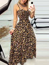 Amira Leopard Sweetheart Neck Cami Dress