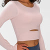 Alina Long Sleeved Cutout Crop Top