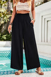 Lyla Smocked Wide Leg Pants with Pockets