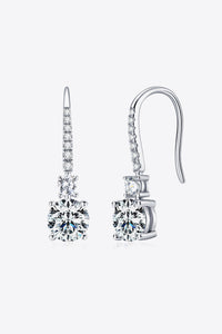 Nyla 2 Carat Moissanite 925 Sterling Silver Drop Earrings