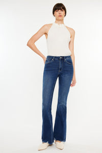 Gia Kancan Cat's Whiskers Raw Hem Flare Jeans