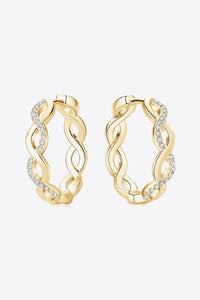 Daniela Moissanite Crisscross Hoop Earrings