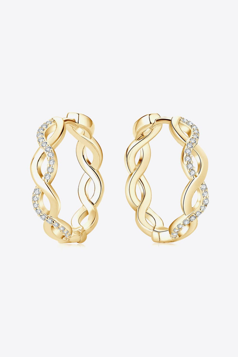 Daniela Moissanite Crisscross Hoop Earrings