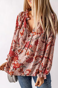 Harper Floral Print Long Sleeved Blouse