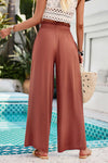 Lyla Smocked Wide Leg Pants with Pockets