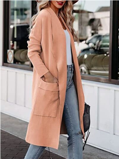 Anna Open Front Dropped Shoulder Outerwear