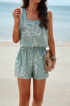 Alayna Printed Cropped Tank and Shorts Set