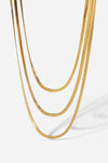 Fiona Triple Layered Snake Chain Necklace