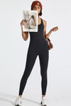 Luna Crisscross Back Wide Strap Active Jumpsuit