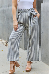 Find Your Path Paperbag Waist Culotte Pants