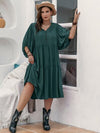 Ophelia Plus Size Balloon Sleeve Midi Dress